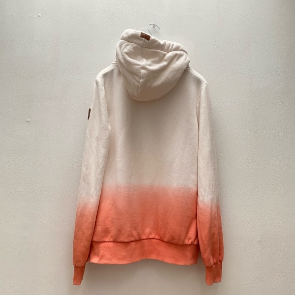 WANAKOME - Artemis Dip Dye Peachy Cowl Neck Hoodie - Picture 9 of 9